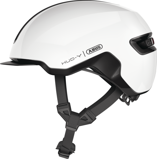 ABUS HUD-Y Fahrradhelm in Shiny White