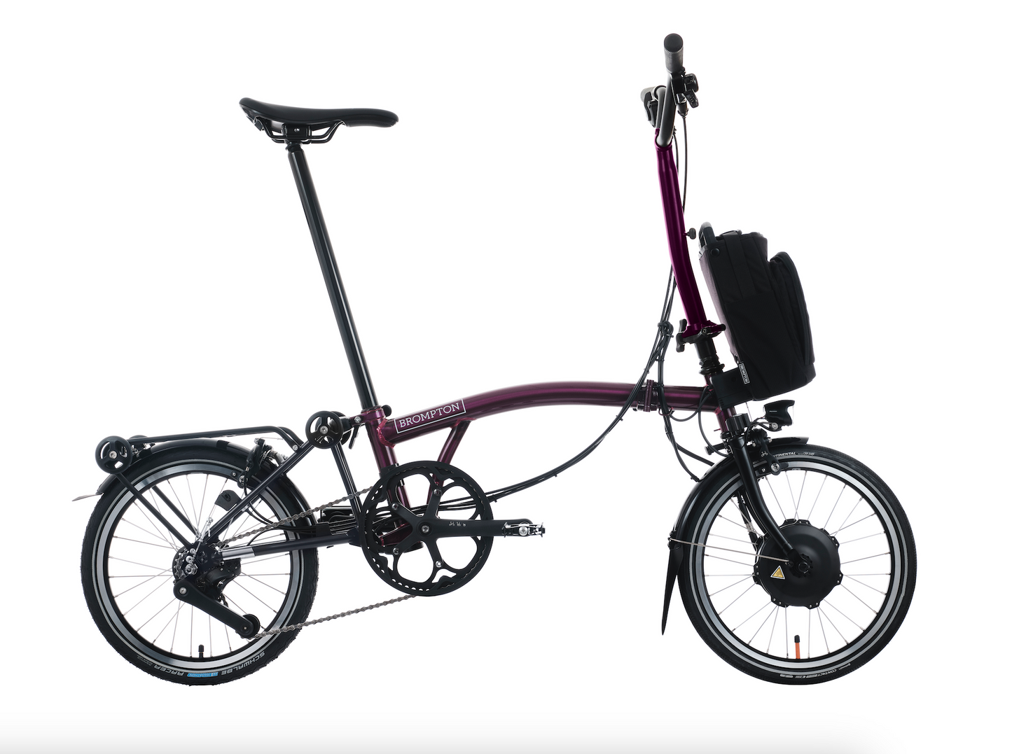 Brompton C Line Electric Amethyst Lacquer MY25 - High, 12 Gang, Gepäckträger