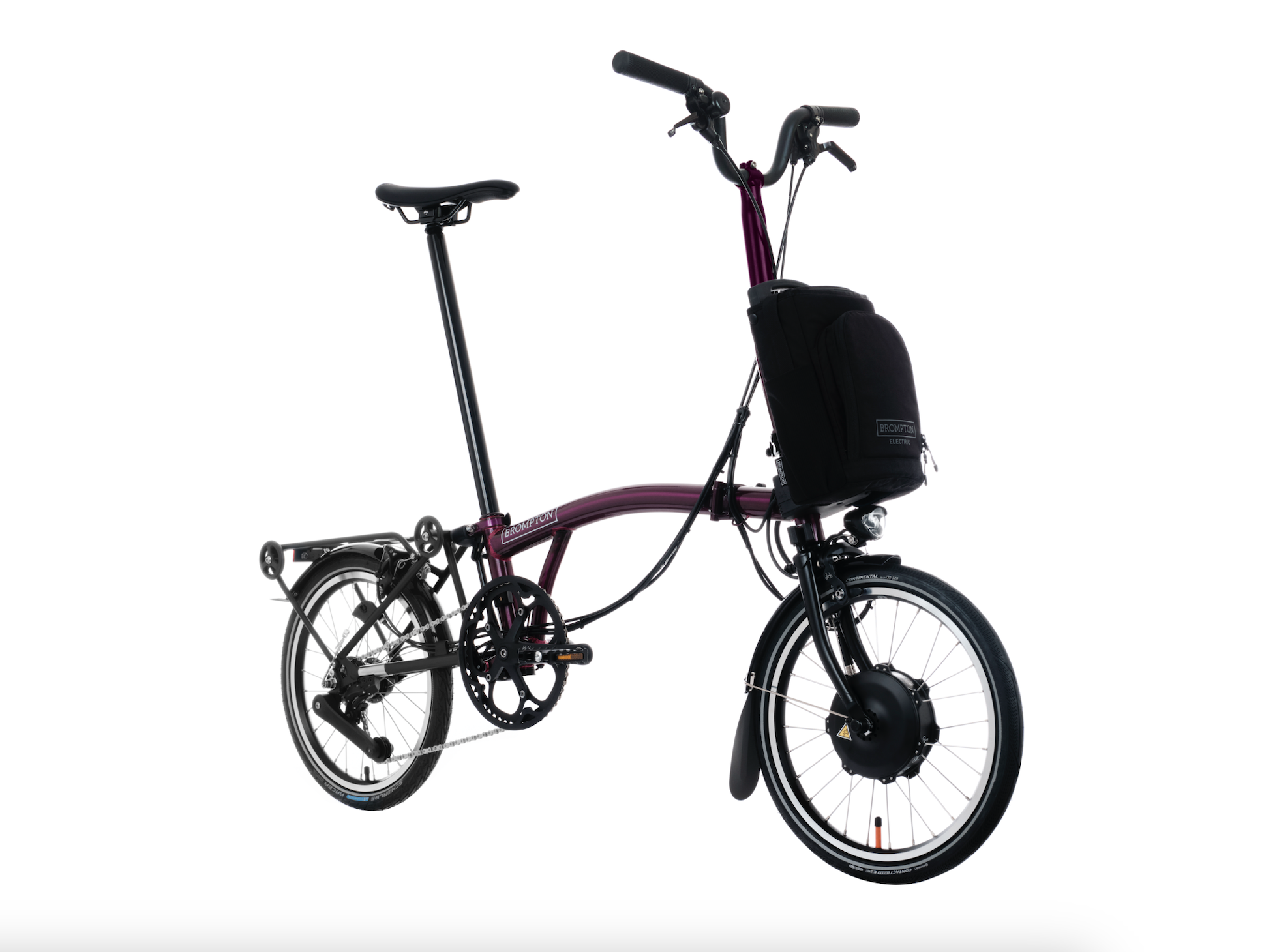 Brompton C Line Electric Amethyst Lacquer MY25 - High, 12 Gang, Gepäckträger