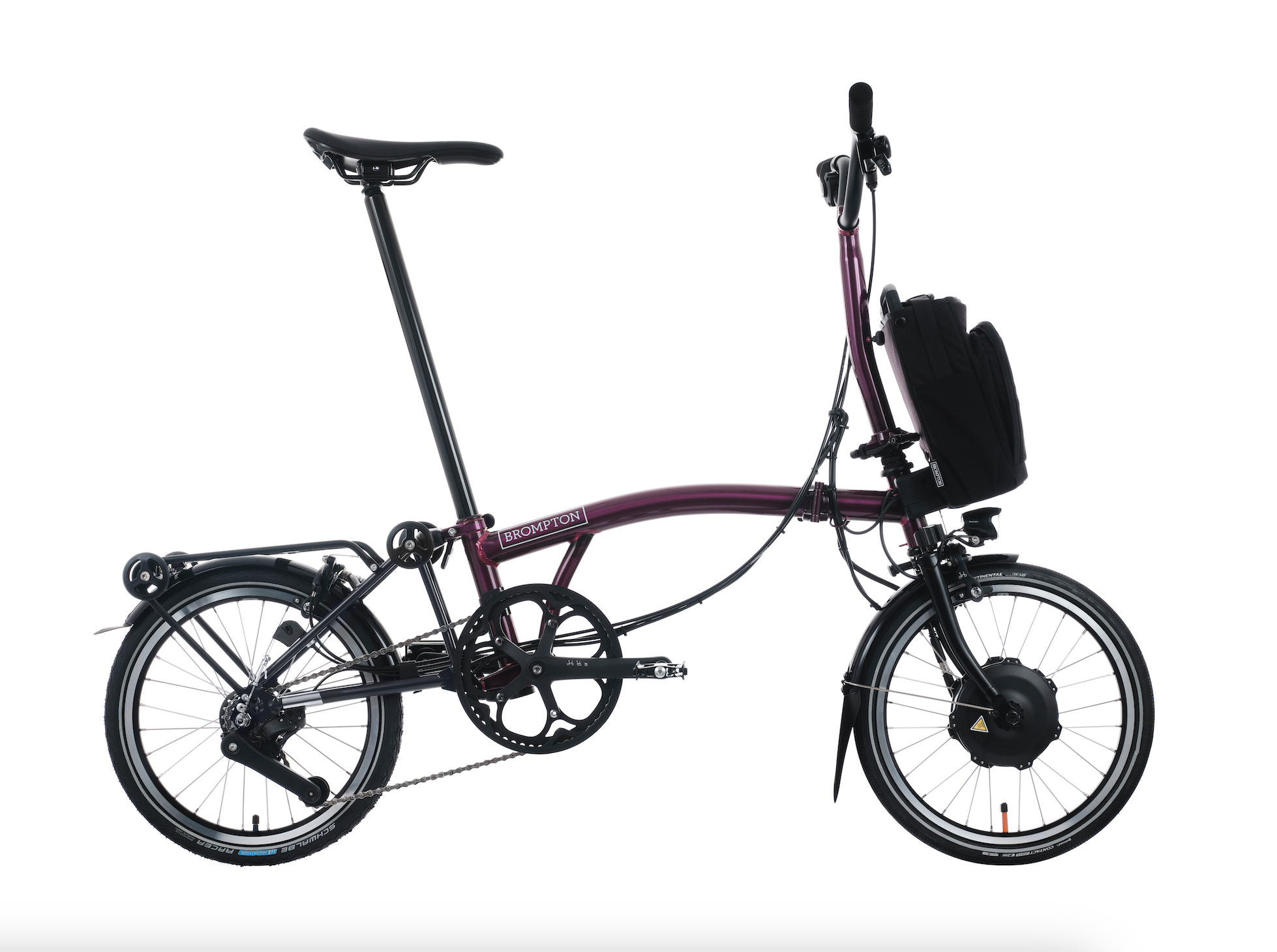 Brompton C Line Electric Amethyst Lacquer MY25 - High, 12 Gang, Gepäckträger
