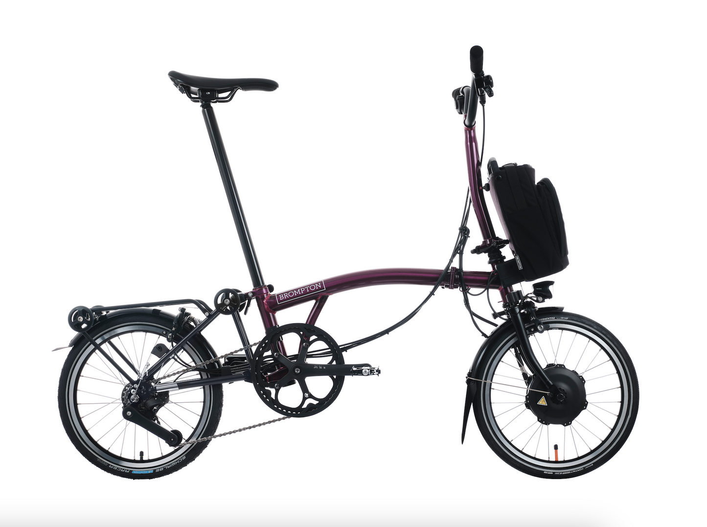 Brompton C Line Electric Amethyst Lacquer MY25 - High, 12 Gang, Gepäckträger