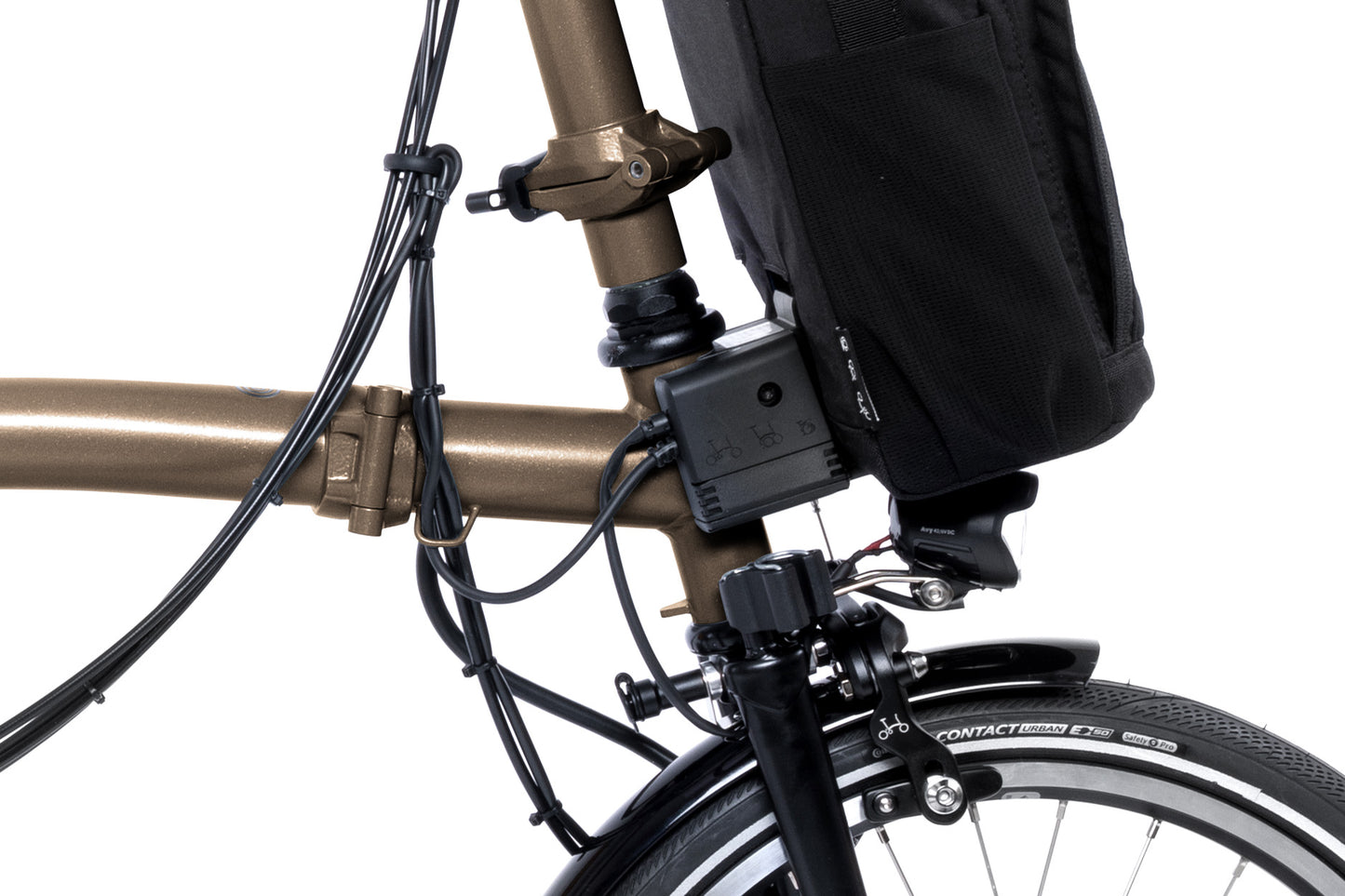 Brompton Electric P Line Bronze Sky - Mid, 12-Gang