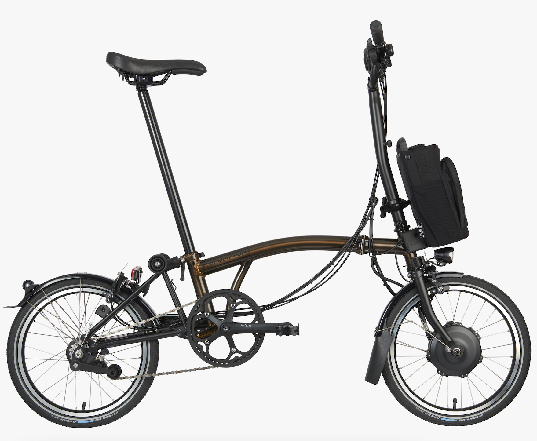 Brompton C Line Electric Black Lacquer MY24 - Mid, 12 Gang