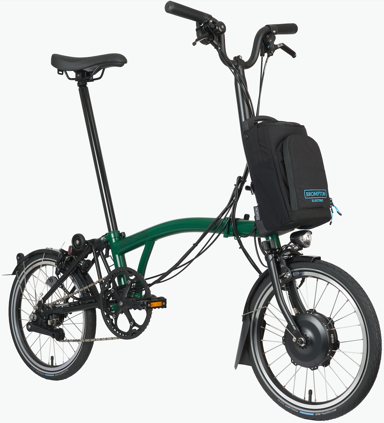 Brompton C Line Electric Racing Green - High, 12-Gang