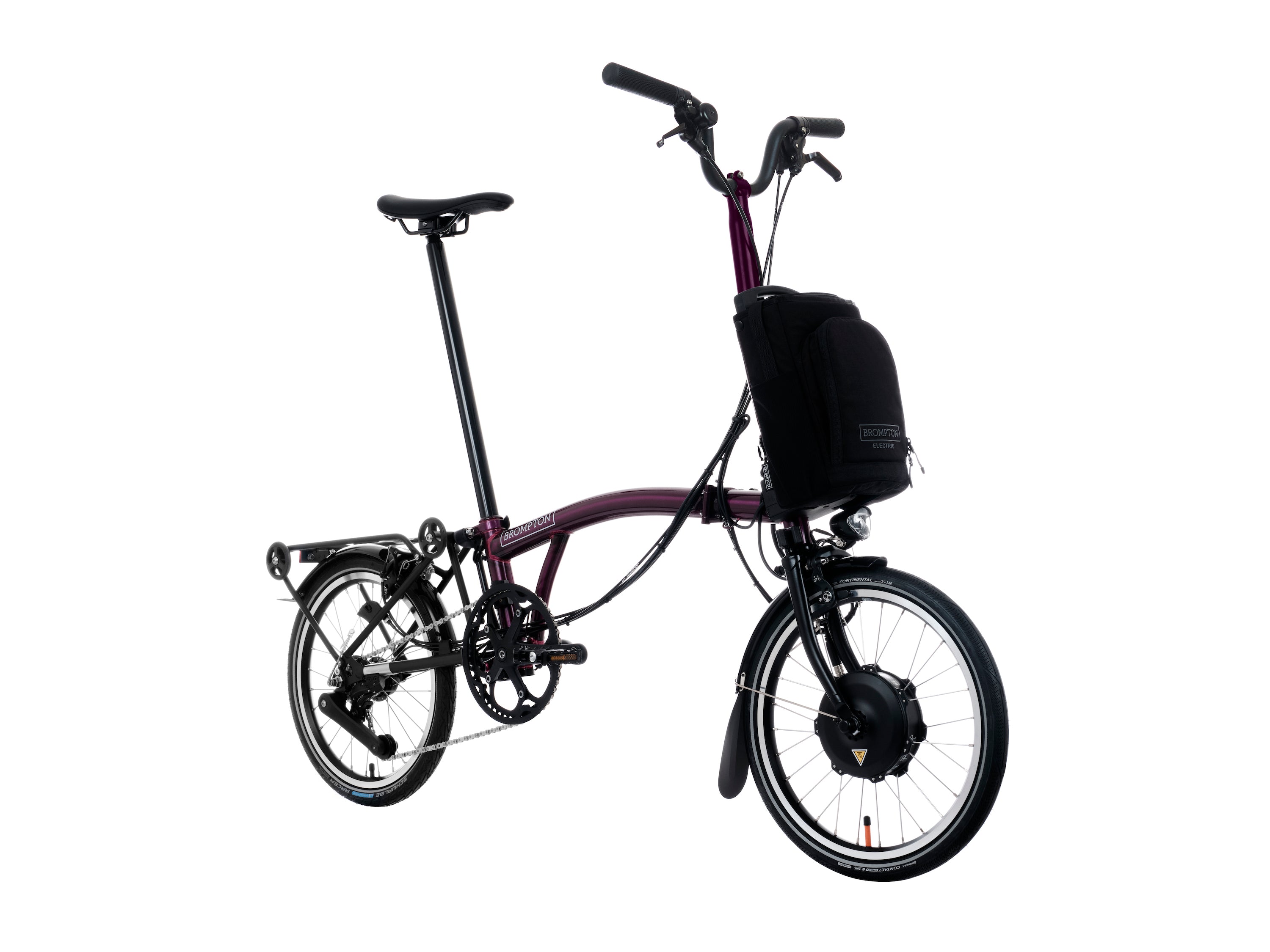 Brompton Electric P Line Amethyst Lacquer - High, 4-Gang, Gepäckträger