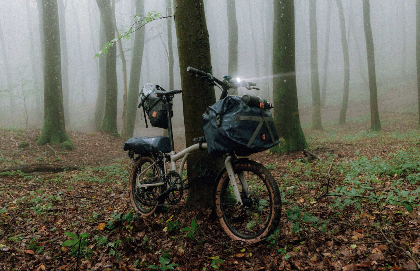 Borough Waterproof Roll Top Bag Large Navy/Grey