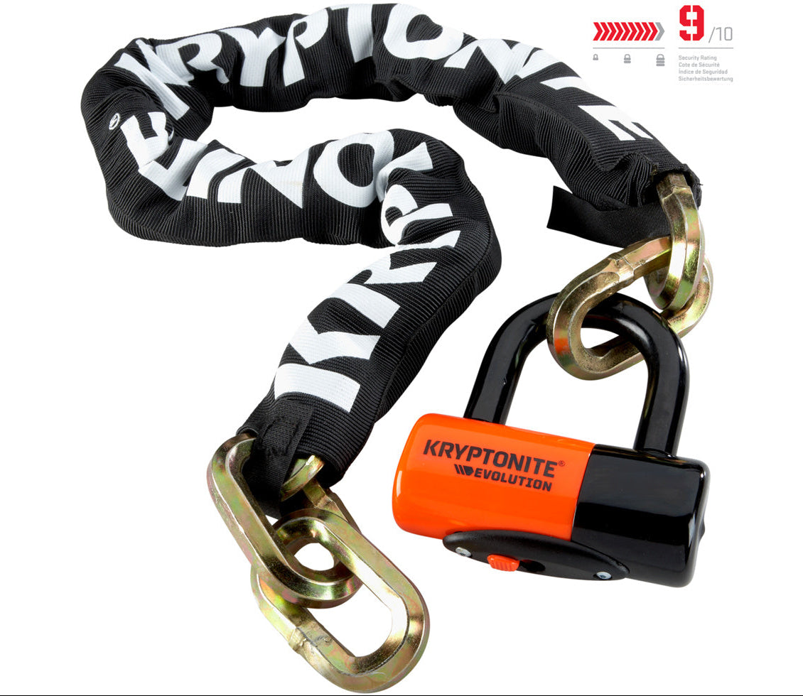 Kryptonite New York 1210 Kettenschloss (100cm) + Evolution Disc Lock