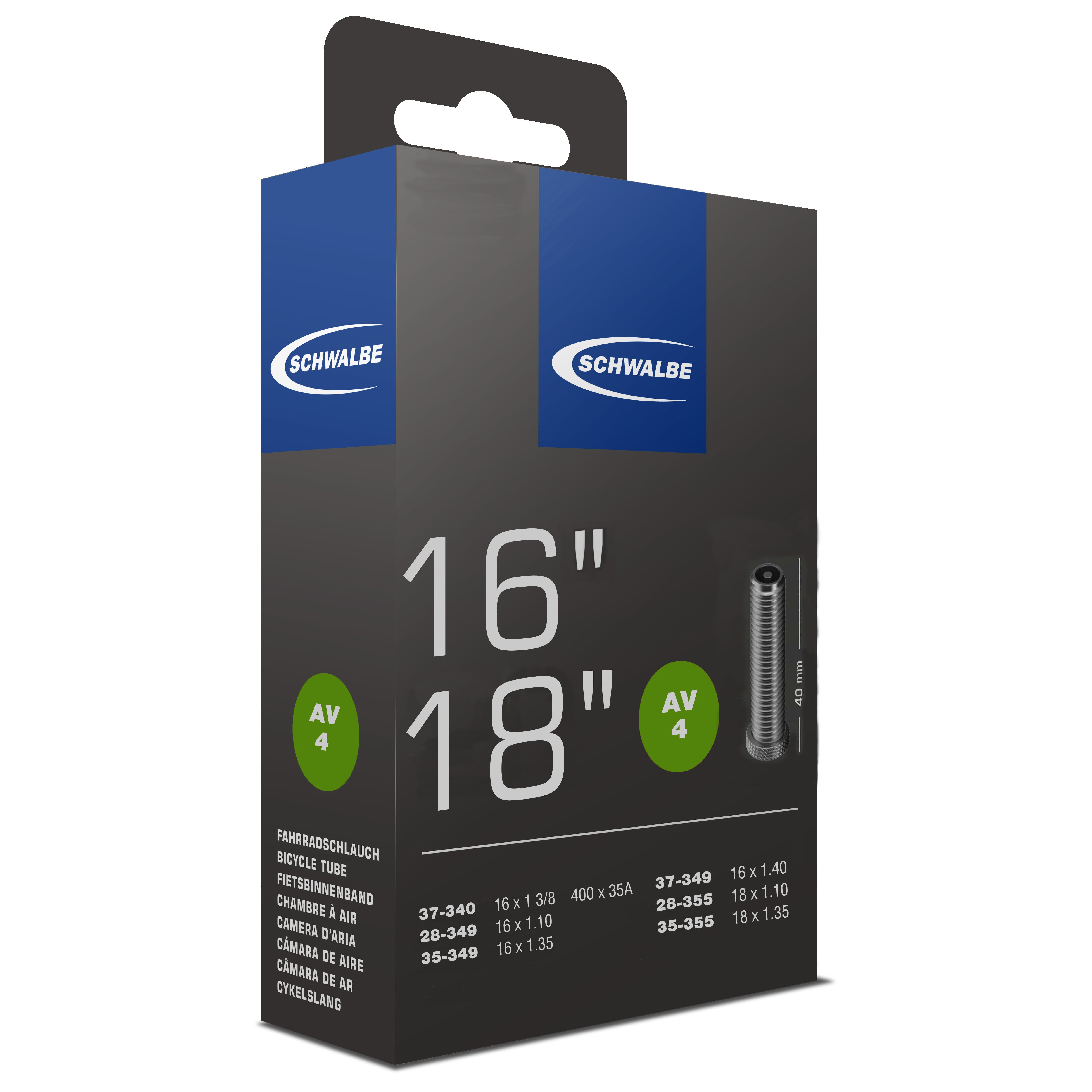 Schwalbe Schlauch AV 4 für 16 Zoll Brompton