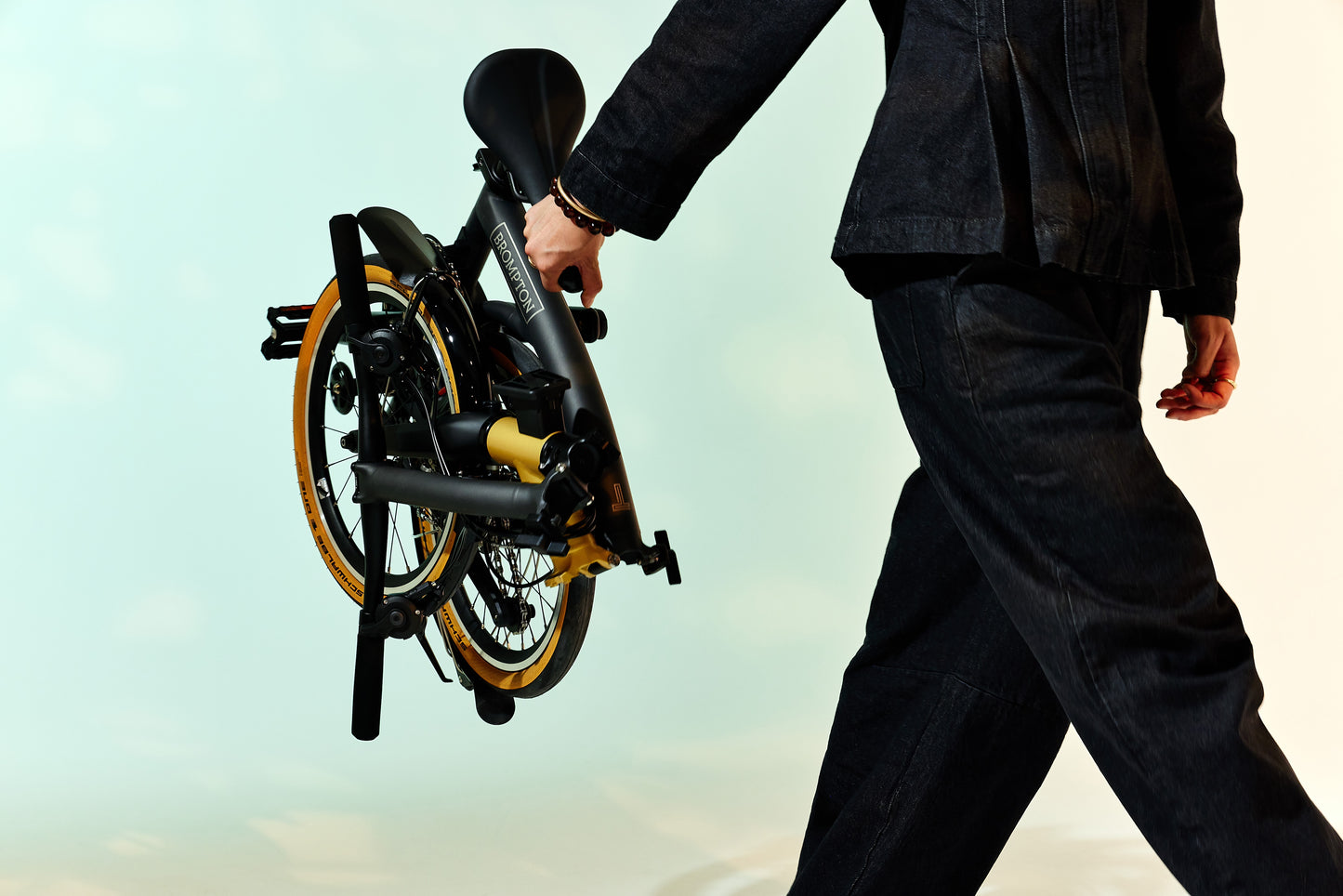 Brompton T Line Cerakote Gold Mid Lenker, 12-Gang